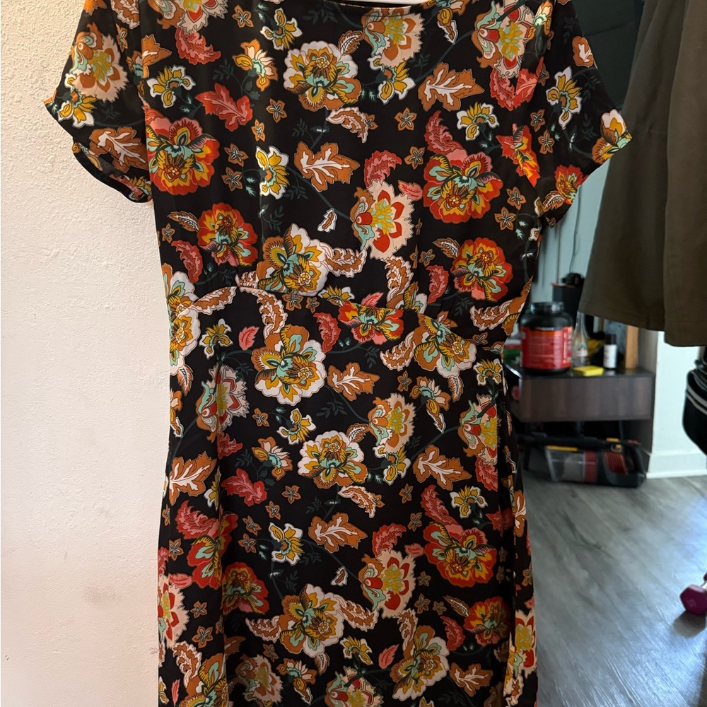 Floral Black Dress